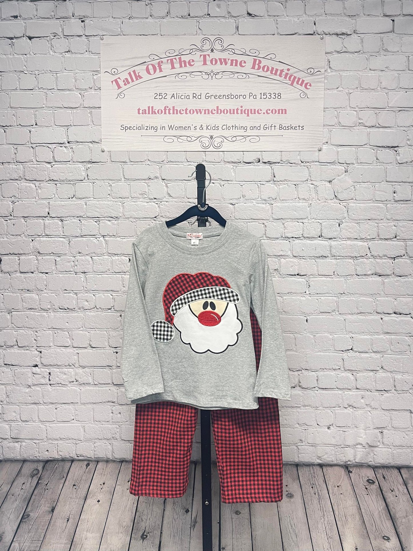 Boys Plaid set (Santa)