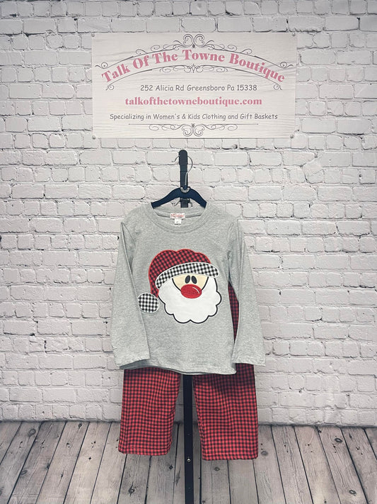 Boys Plaid set (Santa)
