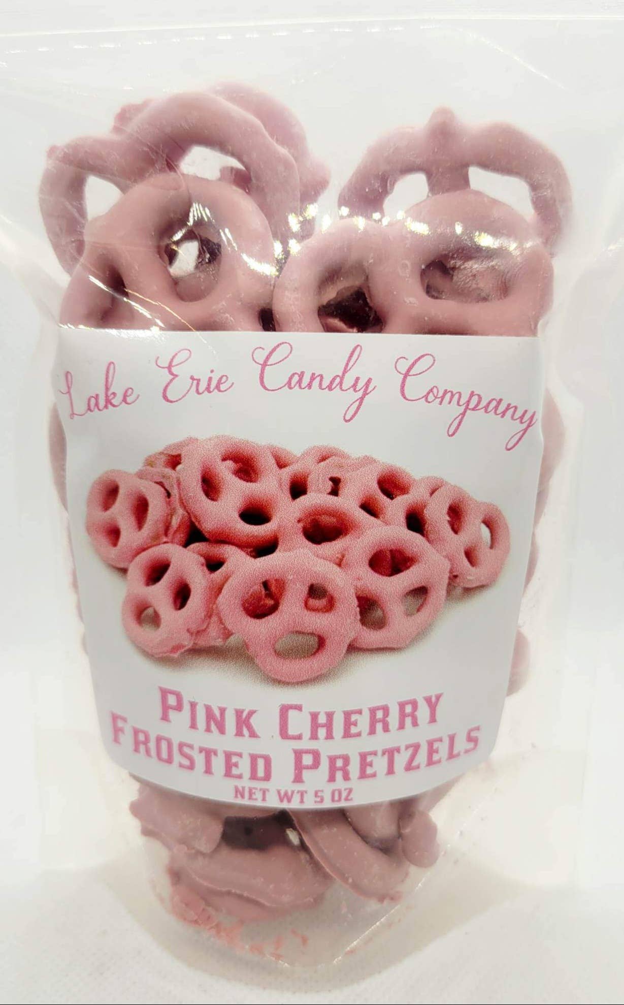 Lake Erie Candy Company - Pink Cherry Frosted Pretzels