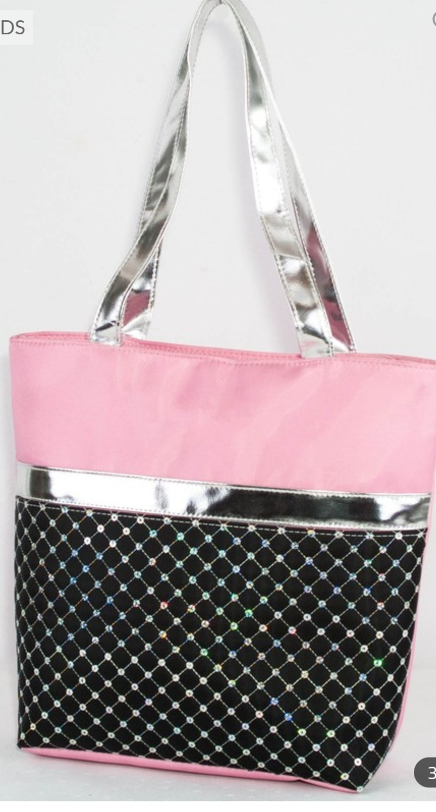 TOTE BAG WITH SEQUIN QUILTED PATTERN
