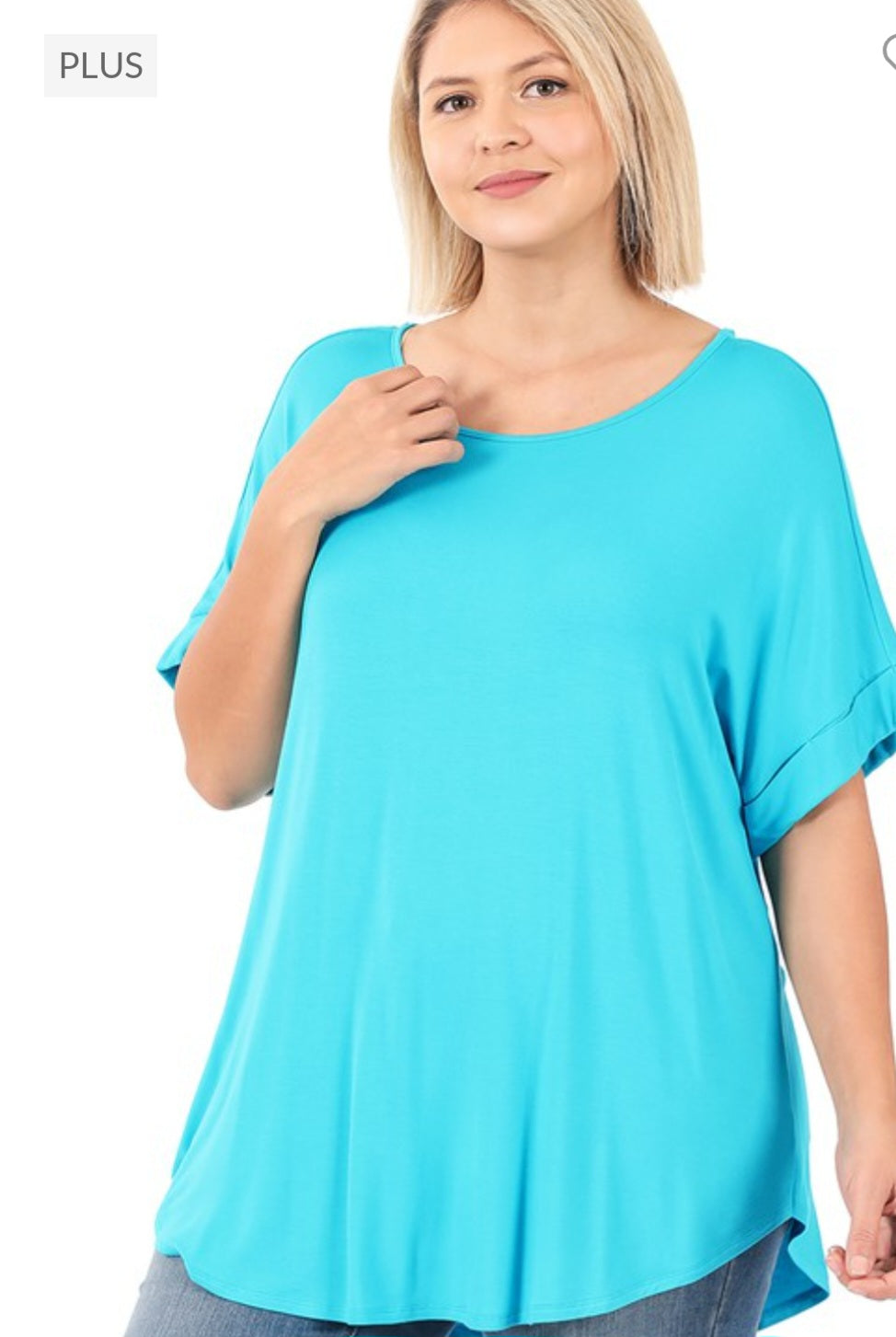 Womens Plus size short sleeve top