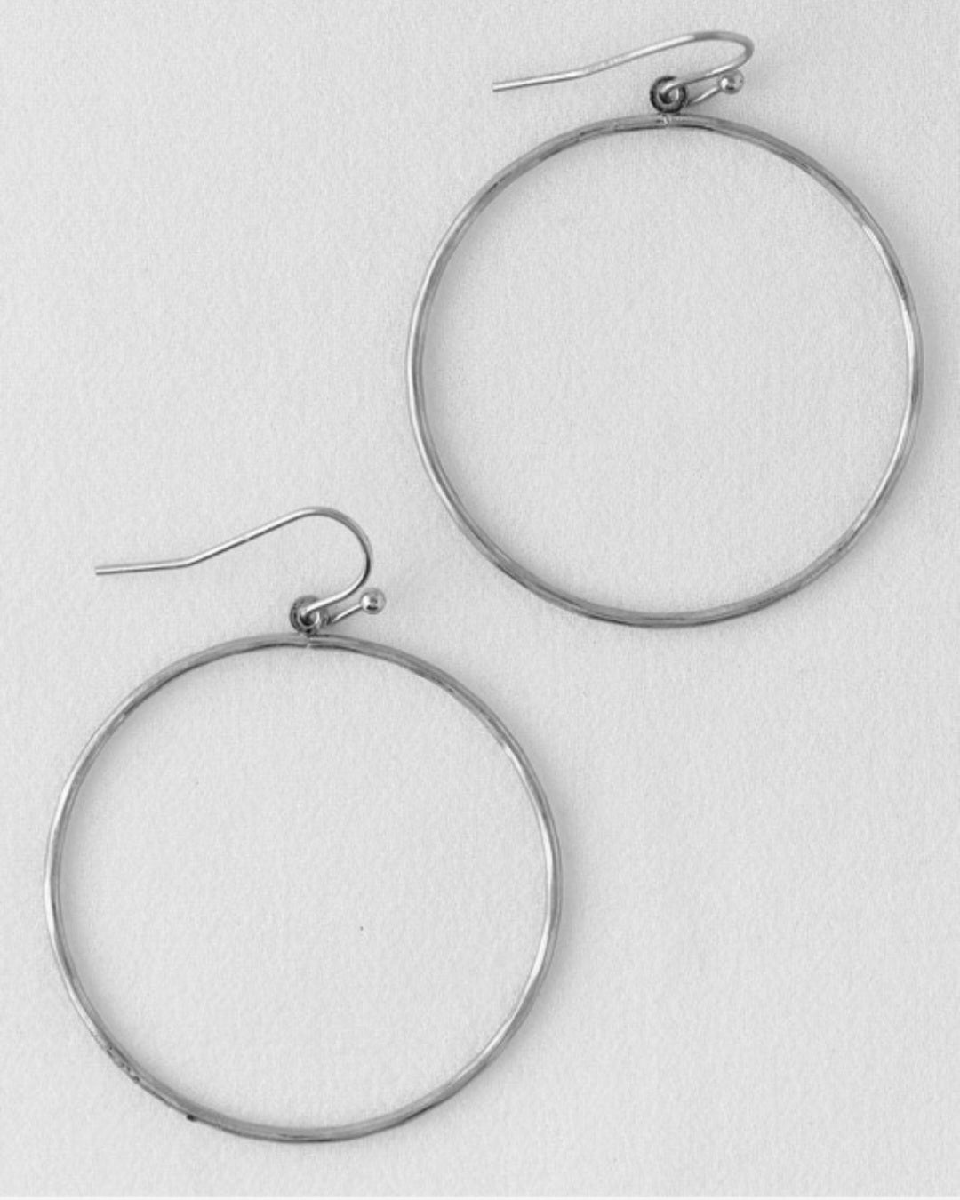 Metal Circle Drop Earrings