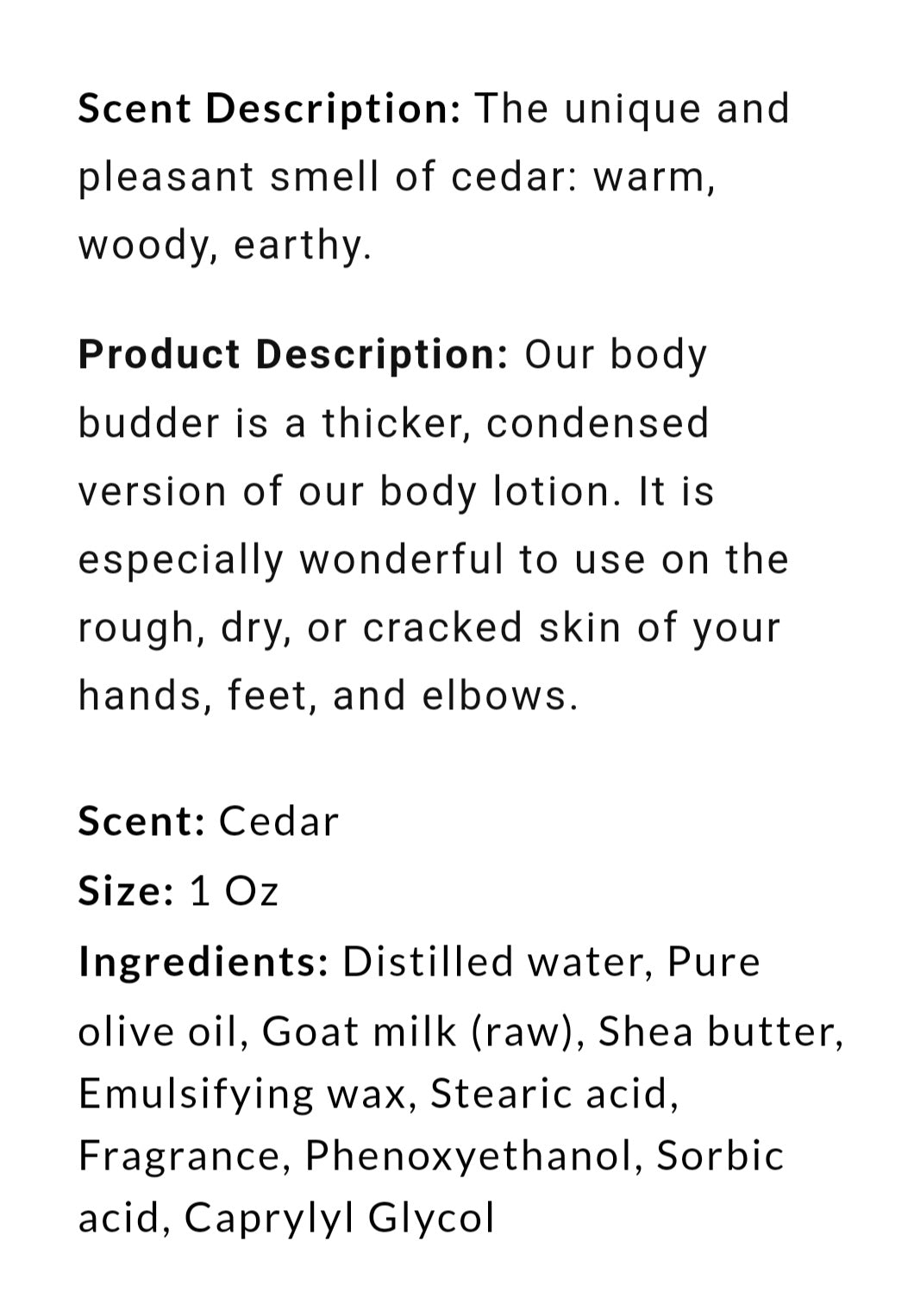 Bates Family Farm Goats Milk Body Budders
