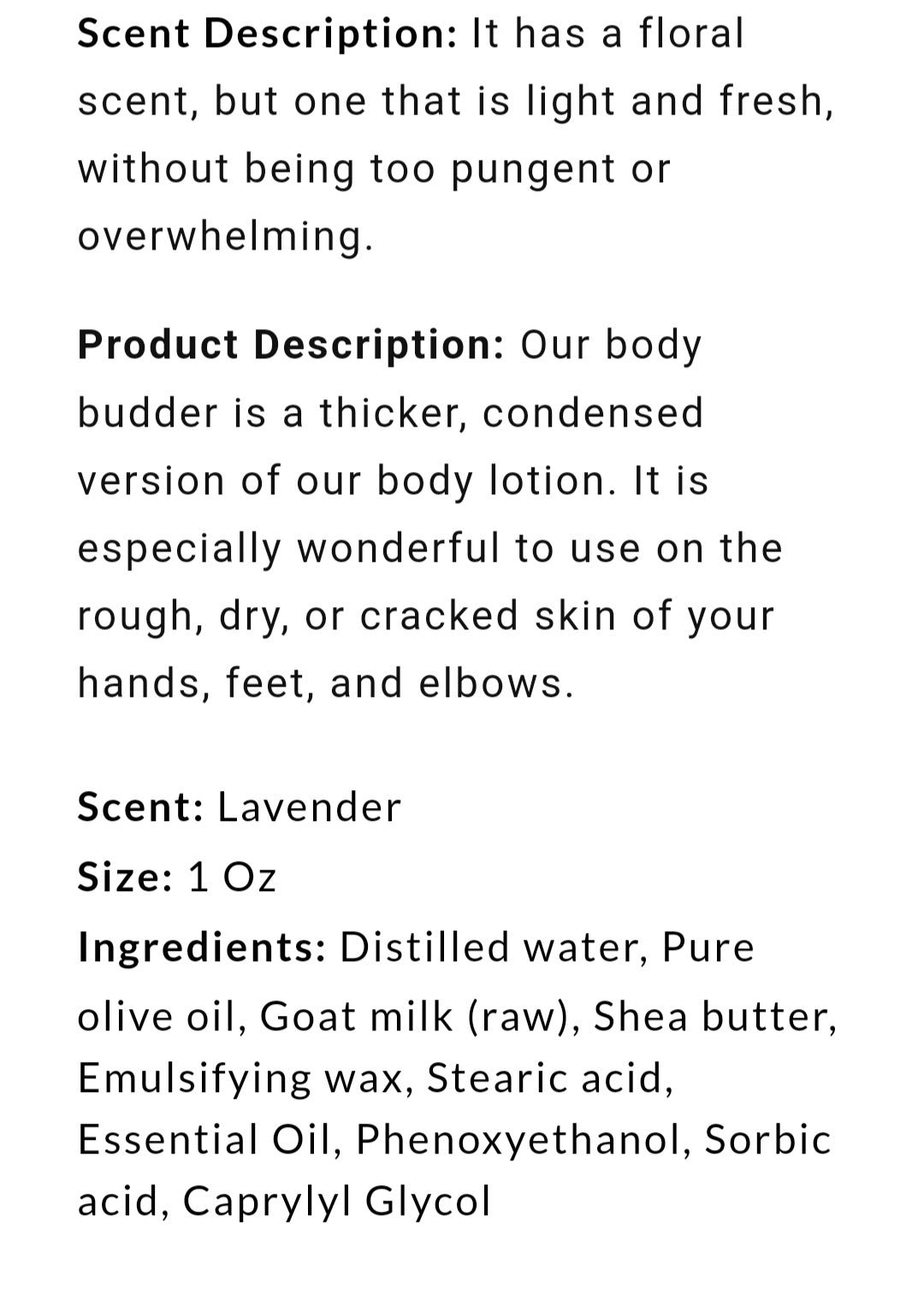 Bates Family Farm Goats Milk Body Budders