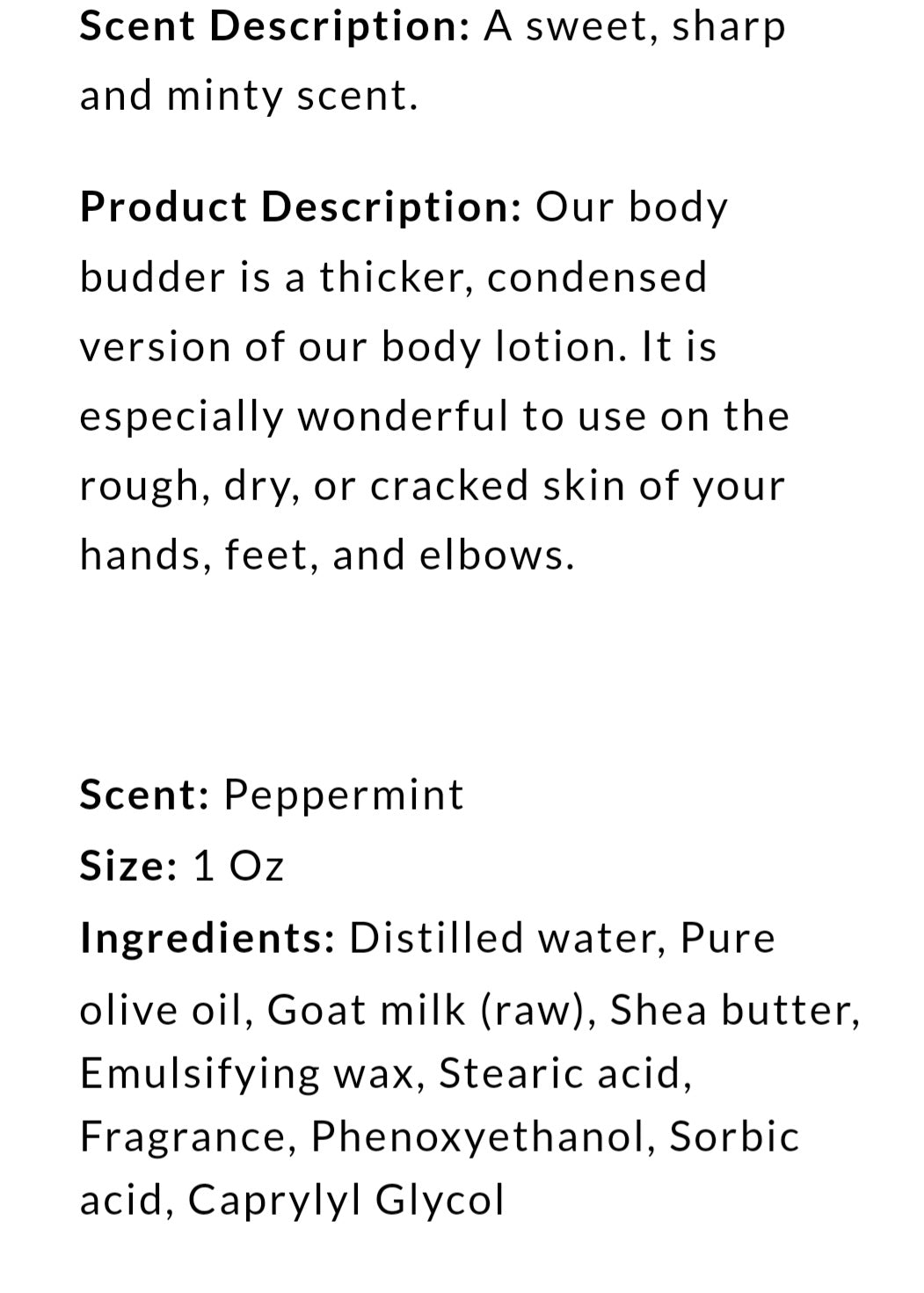 Bates Family Farm Goats Milk Body Budders