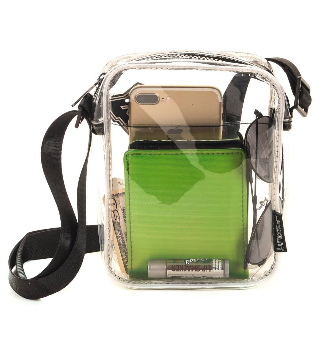 Brick Bag-Crossbody Sling-TRANSPARENT Clear