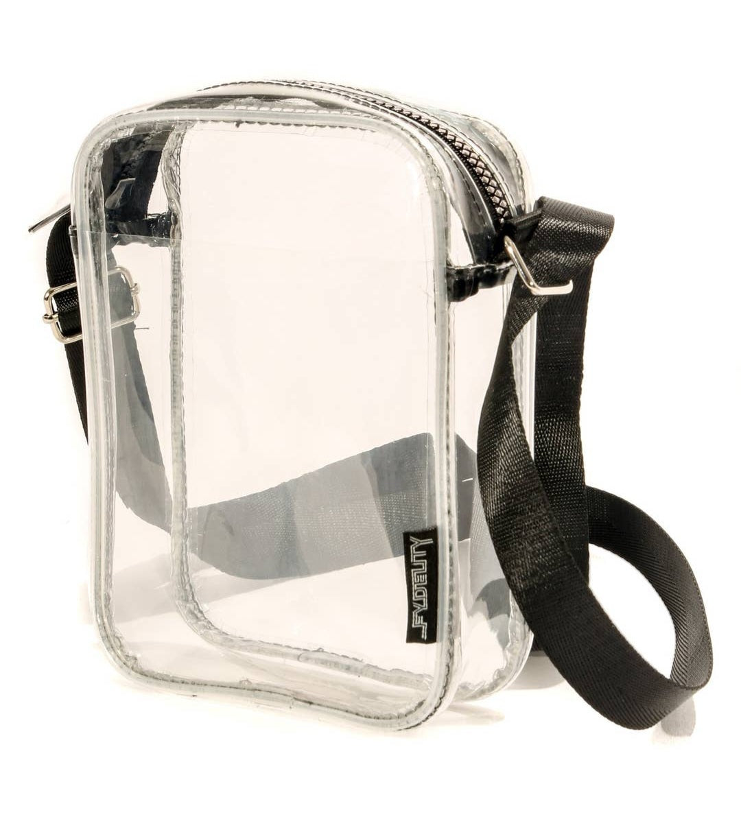 Brick Bag-Crossbody Sling-TRANSPARENT Clear