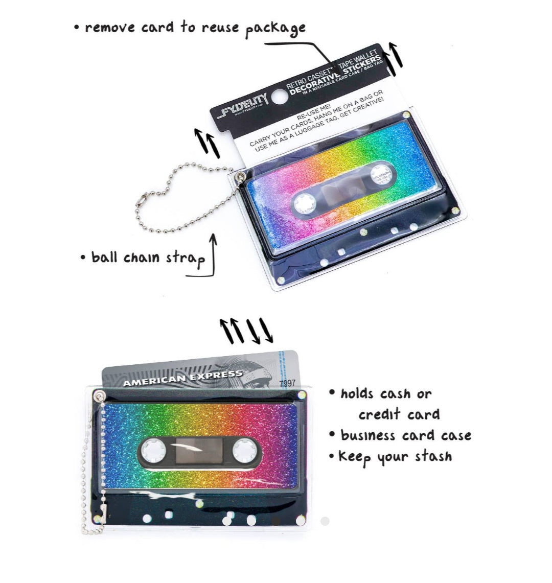 Cassette Wallet-Sticker & Bag Tag