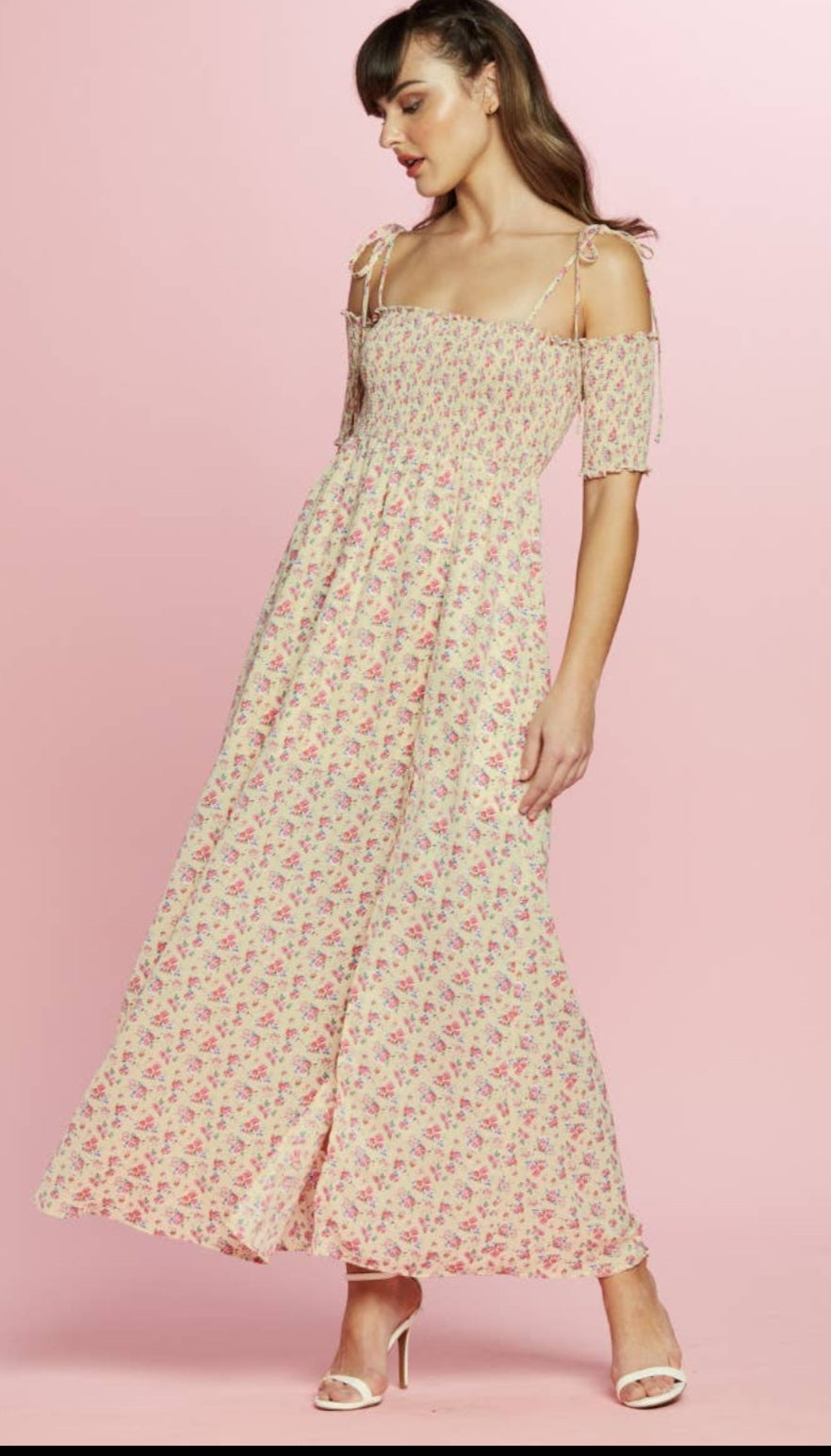Woman's Dress Yellow/Pink