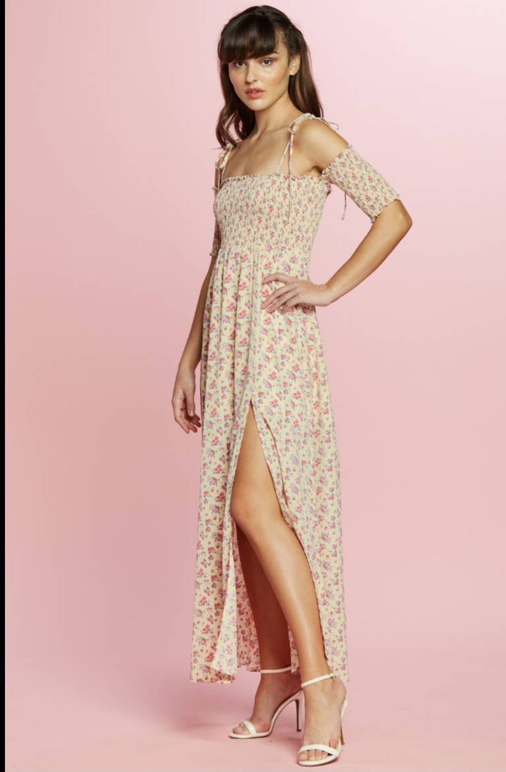 Woman's Dress Yellow/Pink