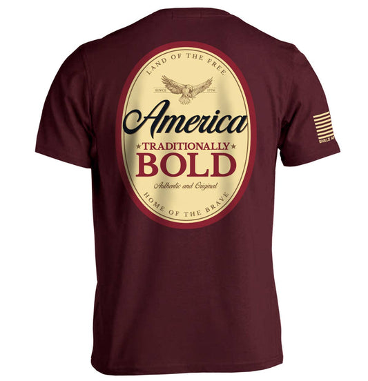 America Traditionally Bold: Tee / Maroon / 2XL