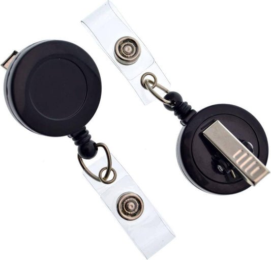 Lunar Rabbit Creations - Pencil and Ruler Cuties Badge Pal Set: Swivel Clip / Black