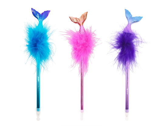 Bewaltz - Feather Boa Mermaid Tail Pen Set