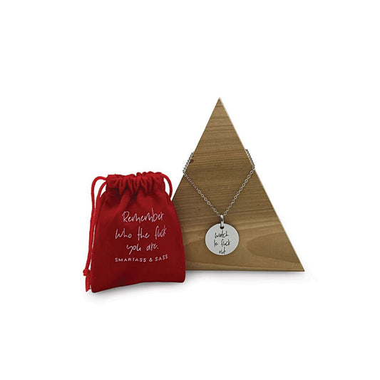 Smartass & Sass - Watch Le F*ck Out Necklace | Funny silver circle pendantjewelry